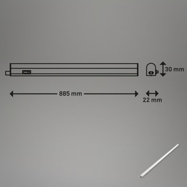 Brilo - Lampada sottopensile LED/10W/230V 4000K 87,3 cm
