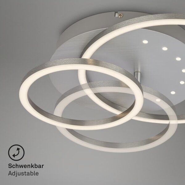 Brilo - Lampada da soffitto LED dimmerabile LED/26W/230V 3000K cromo satinato