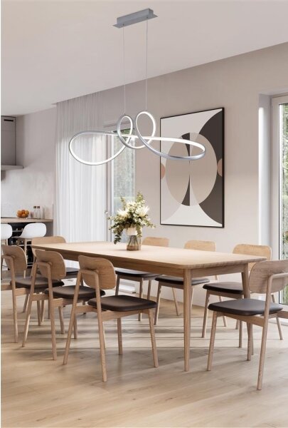 Searchlight 36524GY - Lampadario a sospensione dimmerabile con cavo MAISIE LED/41W/230V