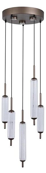 Searchlight 76210-5CL - Lampada a sospensione dimmerabile su cavo CATTAIL LED/24W/230V