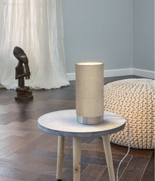 Eglo 95122 Pasteri Fabric lampada da tavolo con touch dimmer Taupe Lampada da tavolo Hotel