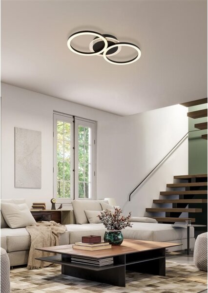 Searchlight 13651BK - plafoniera dimmerabile LED CONTOUR LED/24W/230V 3000K