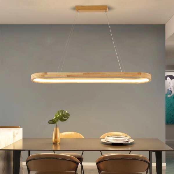 Brilagi - Lampada a sospensione con cavo UMEA WOOD LED/40W/230V 90x22 cm legno