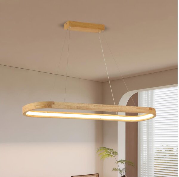 Brilagi - Lampada a sospensione con cavo UMEA WOOD LED/40W/230V 90x22 cm legno