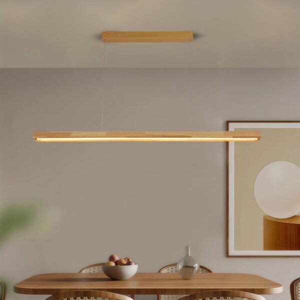 Brilagi - Lampada a sospensione su cavo UMEA WOOD LED/30W/230V 120 cm in legno