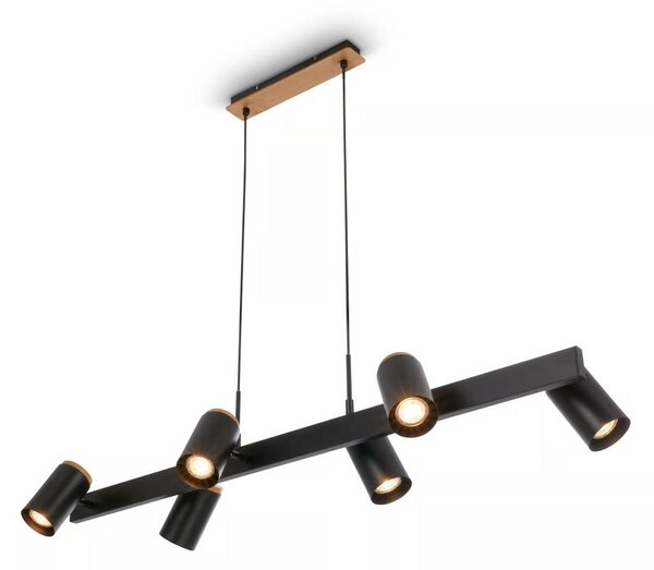 Briloner 4059065 - Lampadario sospeso ERA 6xGU10/10W/230V nero
