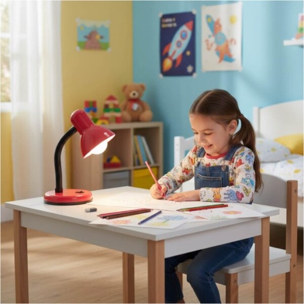Lampada da tavolo SMIESZEK 1xE27/40W/230V rosa