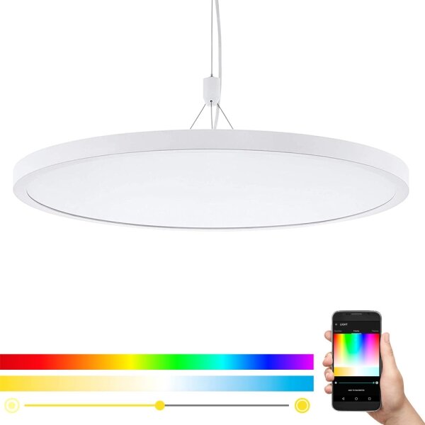 Eglo 33676 - Lampada a sospensione dimmerabile LED RGBW CERIGNOLA-C LED/32W/230V bianco + telecomando