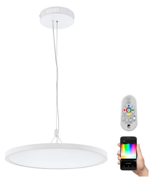 Eglo 33676 - Lampada a sospensione dimmerabile LED RGBW CERIGNOLA-C LED/32W/230V bianco + telecomando