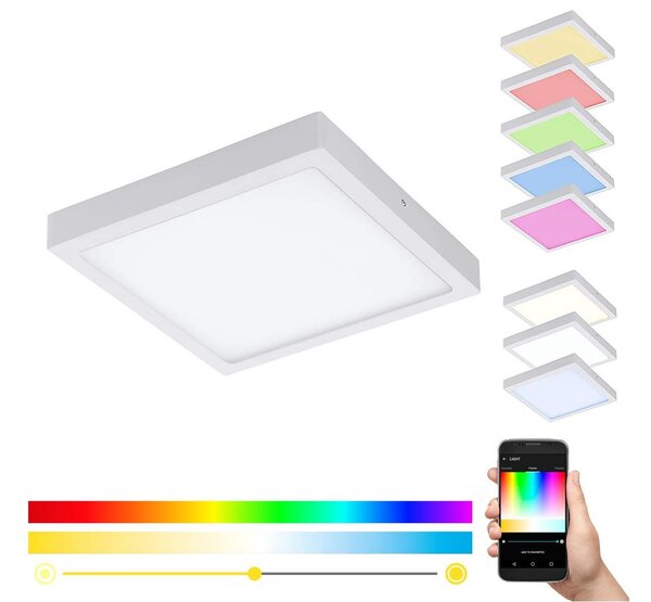Eglo 33209 - Plafoniera LED RGBW dimmerabile FUEVA-C LED/21W/230V 30x30 cm bianco