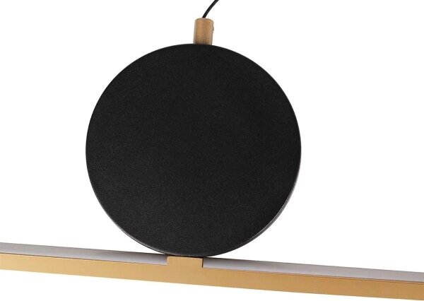 Lampadario LED a cavo FLORENTYNA LED/48W/230V 4000K dorato/nero