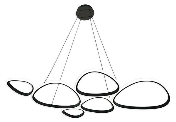 Lampadario LED sospeso su cavo PETRA LED/58W/230V 4000K nero