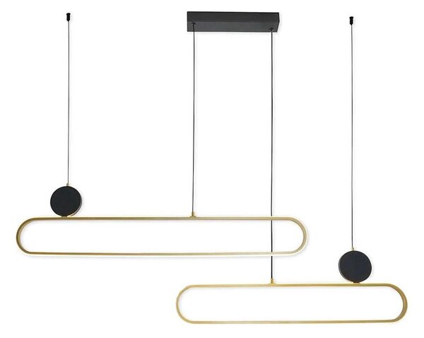 Lampadario LED a cavo FLORENTYNA LED/48W/230V 4000K dorato/nero