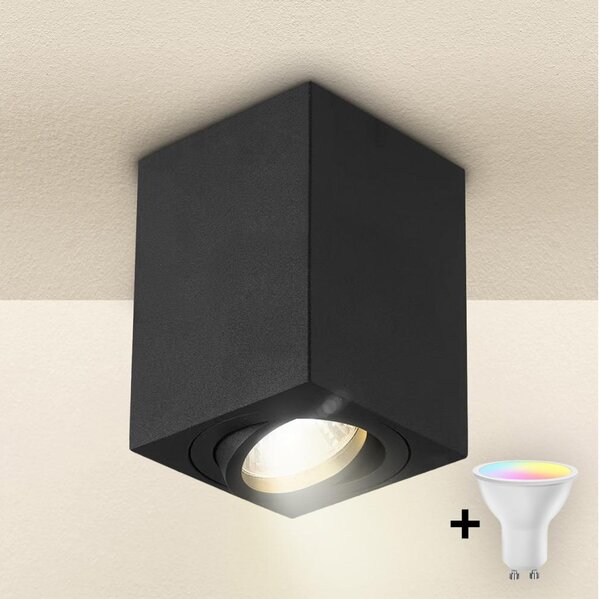 Brilagi - Faretto dimmerabile a LED RGBW MIA 1xGU10/4,8W/230V 100x80 mm nero
