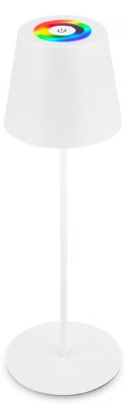 Briloner 7510016 - Lampada da tavolo LED RGBW CALIDA dimmerabile 2,5W/5V IP44 1200 mAh bianca