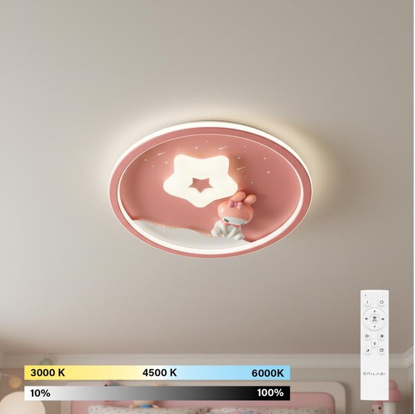 Brilagi - LED dimmerabile, plafoniera per cameretta BUNNY LED/83W/230V 3000-6000K + telecomando