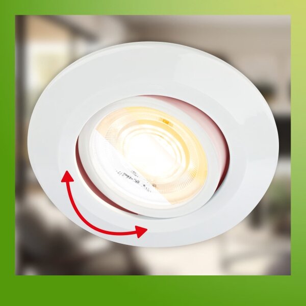 Briloner 7586036 - SET 3x LED lampade da incasso per bagno KLIRA LED/4,9W/230V IP23 bianche