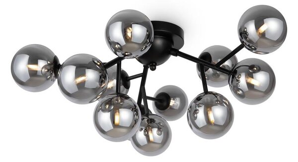 Maytoni MOD545CL-12B - Lampada da soffitto DALLAS 12xG9/28W/230V nero/vetro fumé