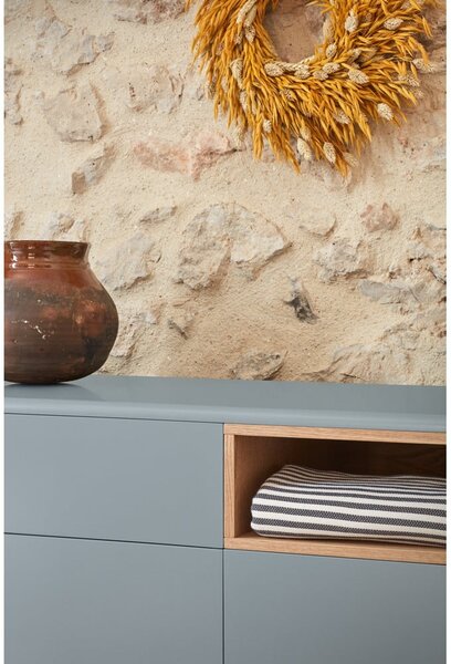 Cassettiera bassa blu-grigio 120x90 cm Corvo - Teulat