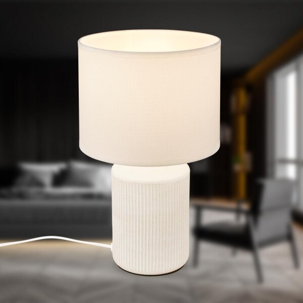 Brilo - Lampada da tavolo INO 1xE14/10W/230V bianca