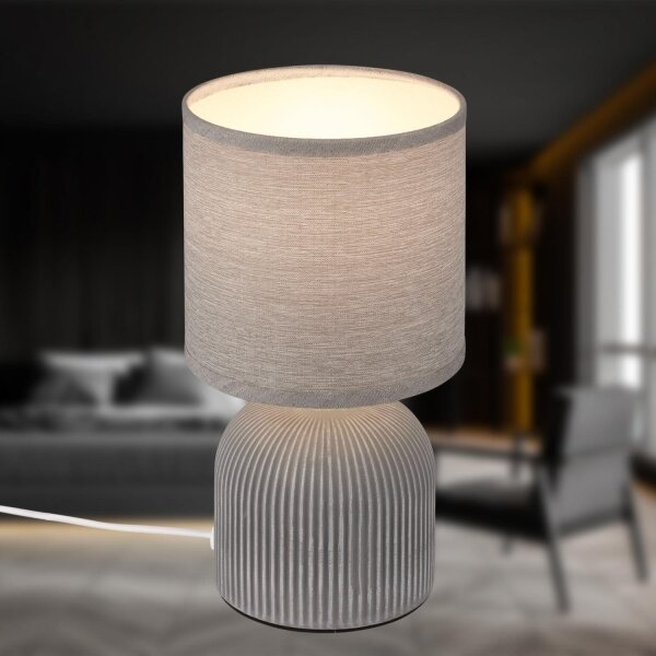 Brilo - Lampada da tavolo INO 1xE14/10W/230V grigia
