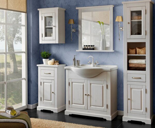 Lavabo da incasso in Vetroceramica CFP 65 cm, bianco lucido