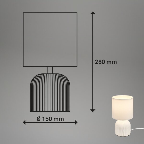 Brilo - Lampada da tavolo INO 1xE14/10W/230V bianca