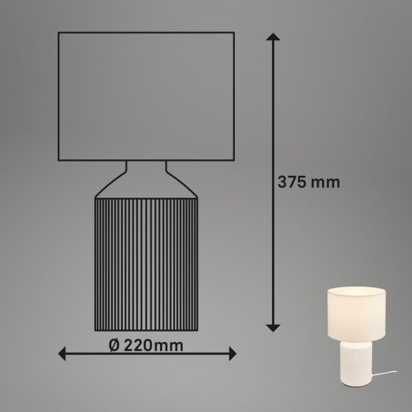 Brilo - Lampada da tavolo INO 1xE14/10W/230V bianca