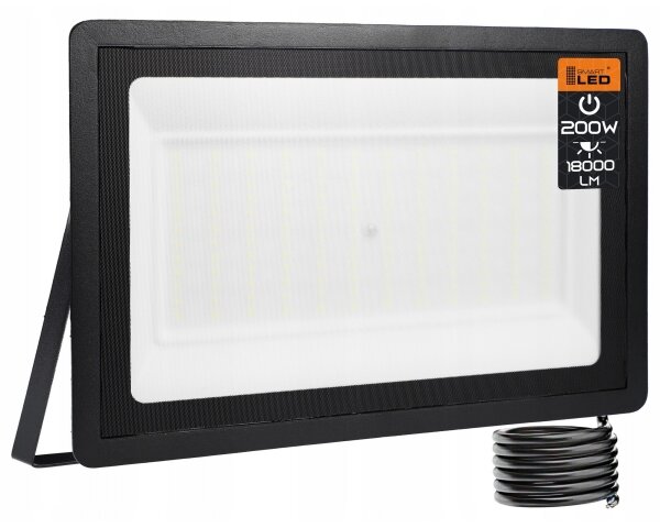LED Faro da esterno LED/200W/230V 4500K IP65 nero