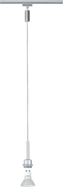 Paulmann Sistema a binario URail, lampada a sospensione LED DecoSystems, modello Blanko, 1x3,5W, attacco GZ10, 230V, finitura cromata opaca, metallo