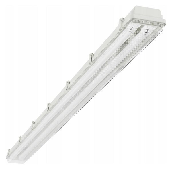 Corpo illuminante tecnico LED per tubi T8, 2x G13, 20W, 230V, 6500K, 120 cm, IP65, bianco