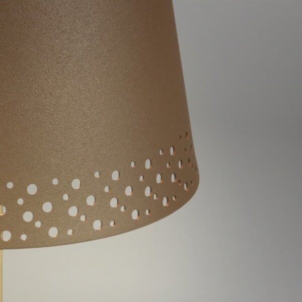 Brilo - Lampada da tavolo LED ricaricabile a sfioramento KIKI LED/2,6W/5V IP44 2600 mAh marrone