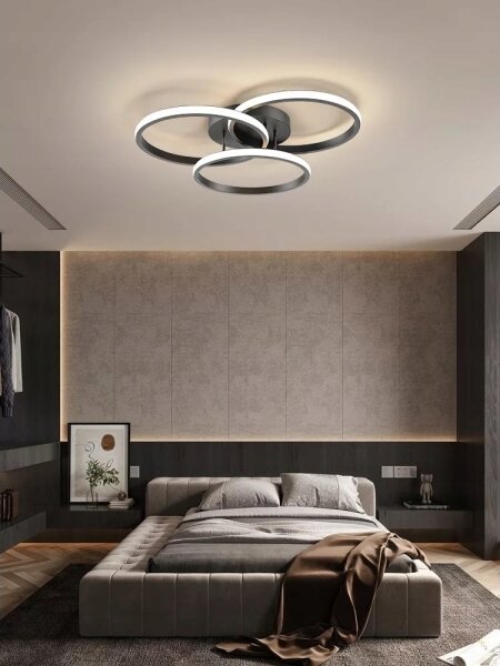 Plafoniera LED 38W 230V nera