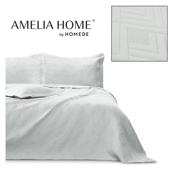 Copriletto grigio chiaro in microfibra con rivestimento trapuntato 170x210 cm Ophelia – Restilo