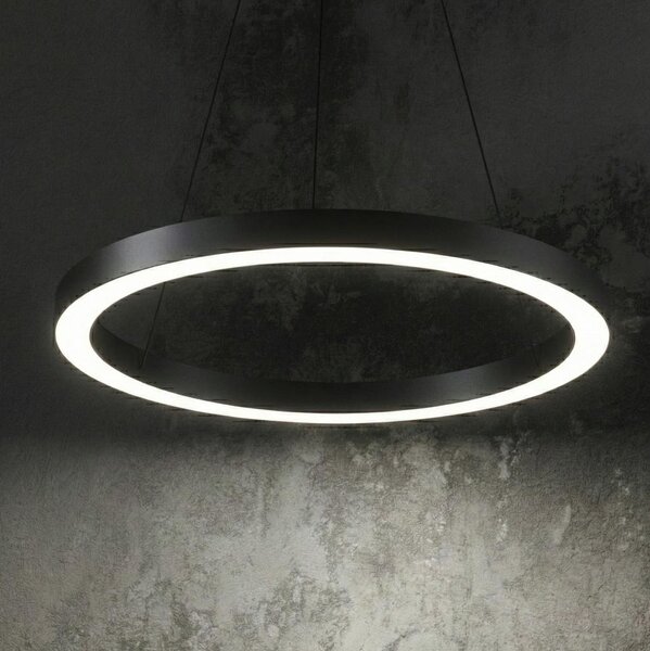Ideal Lux - Lampadario LED a sospensione con filo ORACLE LED/28W/230V 3000K diametro 50 cm CRI 90 nero
