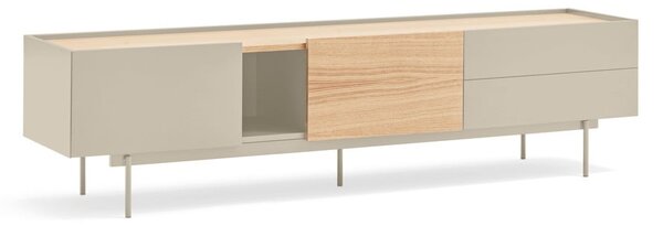 Tavolo TV beige/naturale in rovere 180x45 cm Otto - Teulat