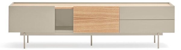 Tavolo TV beige/naturale in rovere 180x45 cm Otto - Teulat