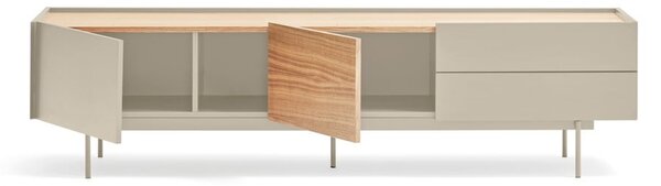 Tavolo TV beige/naturale in rovere 180x45 cm Otto - Teulat