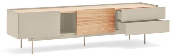 Tavolo TV beige/naturale in rovere 180x45 cm Otto - Teulat