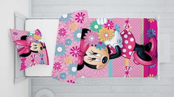 Biancheria da letto per bambini in cotone per letto singolo 140x200 cm Minnie - Jerry Fabrics