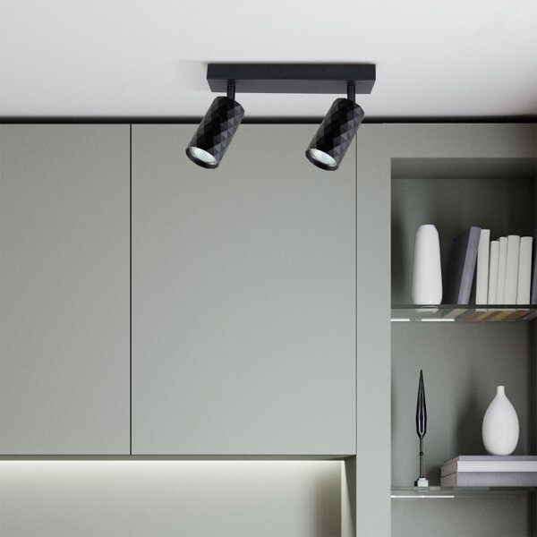 Brilagi - Faretto LED RGBW dimmerabile SELE DIAMANT 2xGU10/4,8W/230V nero