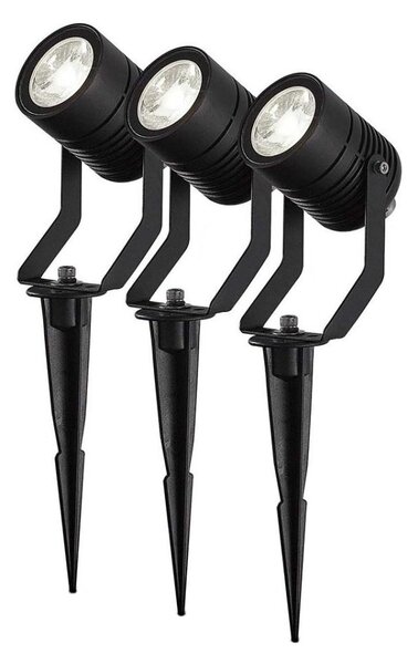 Nedis ZBLOS10RGBW3-SADA Set di 3 lampade LED RGBW dimmerabili per esterni, 3W/230V, IP65, Wi-Fi compatibile con Tuya