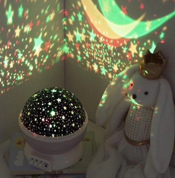Atmosphera - Proiettore LED per bambini 3xAA rosa