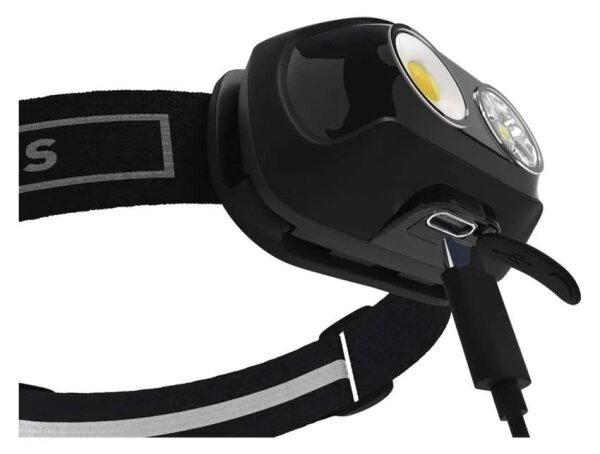 Lampada frontale ricaricabile LED/USB 1200 mAh