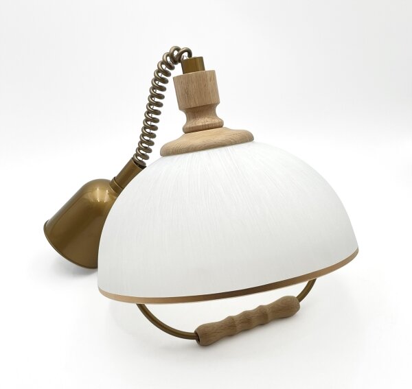 Lampadario regolabile RAMONA 1xE27/60W/230V marrone/bianco/rovere