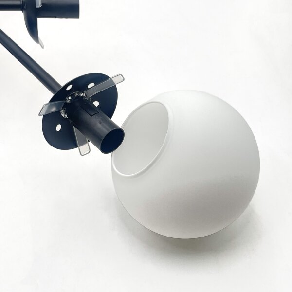 Brilagi - Lampadario da soffitto MALIVA 6xE14/15W/230V nero/bianco