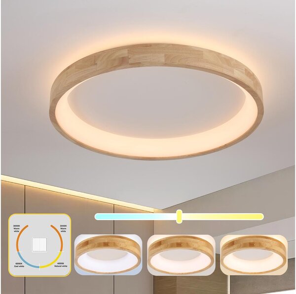 Brilagi-LED Plafoniera FALCON WOOD LED/60W/230V 3000/4000/6000K 80 cm legno