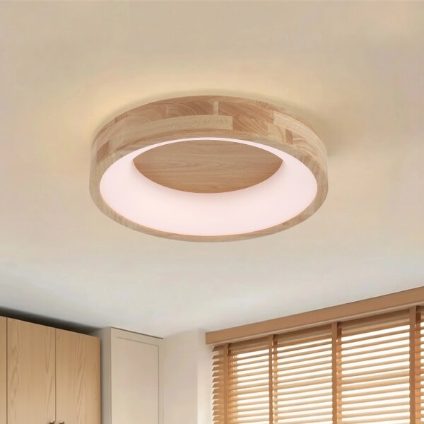 Brilagi-LED Plafoniera FALCON WOOD LED/30W/230V 3000/4000/6000K 45 cm legno