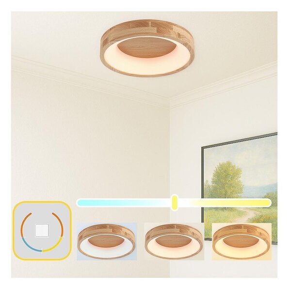 Brilagi-LED Plafoniera FALCON WOOD LED/30W/230V 3000/4000/6000K 45 cm legno