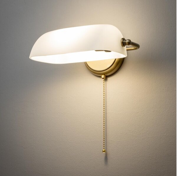 Brilagi - Lampada da parete BANK OFFICE 1xE27/60W/230V ottone/bianco